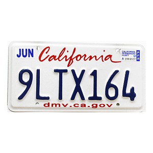 2022 California Fleet License Plate #9LTX164