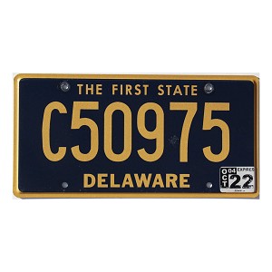 2022 Delaware C License Plate #50975