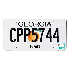 2022 Georgia License Plate #CPP5744
