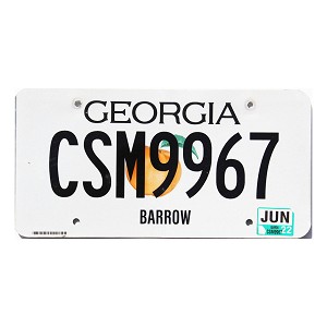 2022 Georgia License Plate #CSM9967