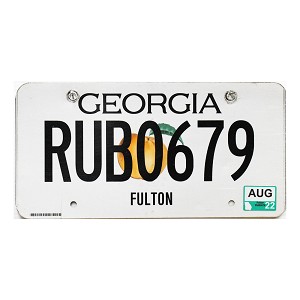 2022 Georgia License Plate #RUB0679
