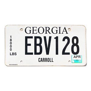 2022 Georgia Truck License Plate #EBV128
