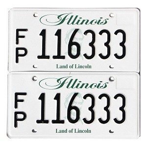 2022 Illinois Fleet License Plates Pair #116333