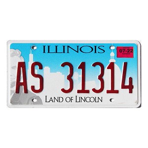 2022 Illinois License Plate #AS31314