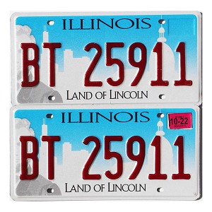 2022 Illinois License Plates Pair #BT25911