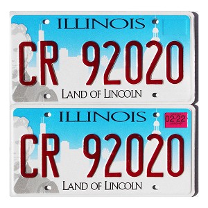 2022 Illinois License Plates Pair #CR92020