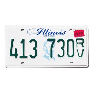 2022 Illinois RV License Plate #413730