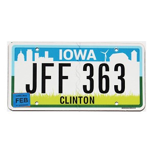 2022 Iowa License Plate #JFF363