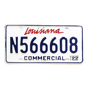 2022 Louisiana Commercial License Plate #N566608