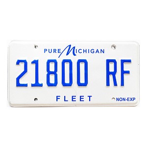 2022 Michigan Fleet License Plate #21800RF