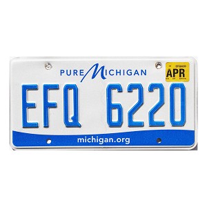 2022 Michigan License Plate #EFQ6220