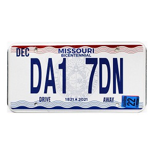 2022 Missouri Drive Away License Plate #DA17DN