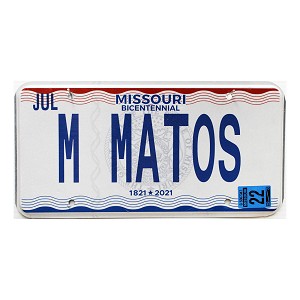 2022 Missouri Vanity License Plate #MMATOS