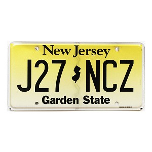 2022 New Jersey License Plate #J27NCZ