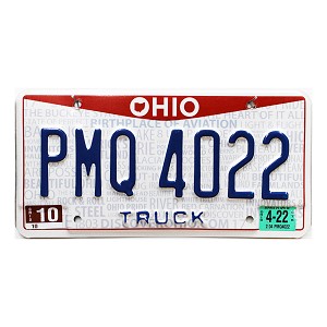2022 Ohio Truck License Plate #PMQ4022