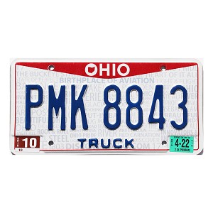 2022 Ohio Truck License Plate #PMK8843
