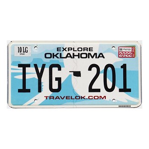 2022 Oklahoma License Plate #IYG201