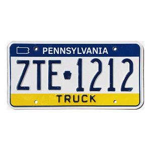 2022 Pennsylvania Truck License Plate #ZTE1212