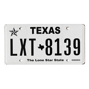 2022 Texas License Plate #LXT8139