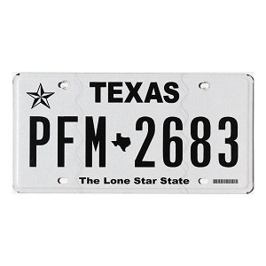 2022 Texas License Plate #PFM2683