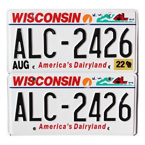 2022 Wisconsin License Plates Pair #ALC2426