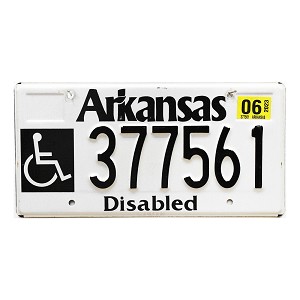 2023 Arkansas Disabled License Plate #377561