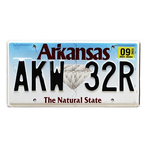 2023 Arkansas License Plate #AKW32R