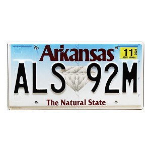 2023 Arkansas License Plate #ALS92M