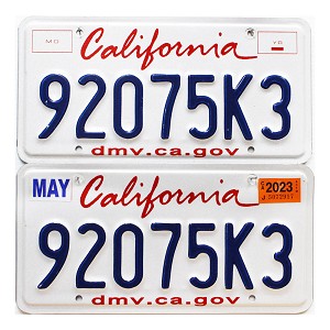 2023 California Truck License Plates Pair #92075K3