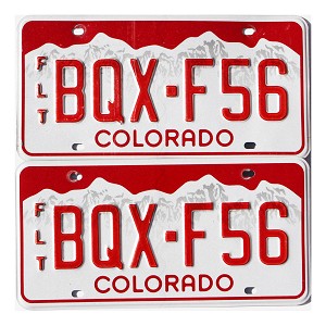 2023 Colorado Fleet License Plates Pair #BQXF56