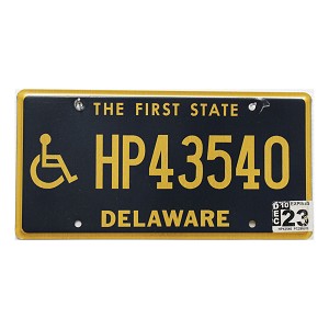 2023 Delaware Disabled License Plate #43540