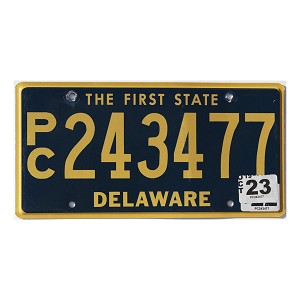 2023 Delaware PC License Plate #243477