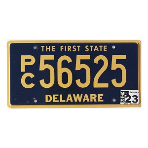 2023 Delaware PC License Plate #56525