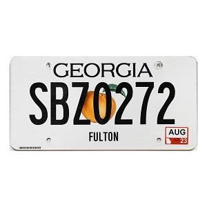 2023 Georgia License Plate #SBZ0272