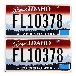 2023 Idaho Fleet License Plates Pair #10378