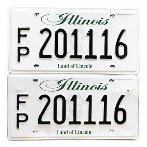 2023 Illinois Fleet License Plates Pair #201116