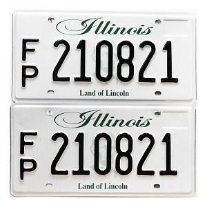 2023 Illinois Fleet License Plates Pair #210821