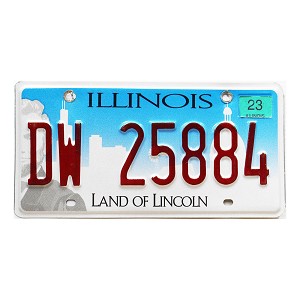 2023 Illinois License Plate #DW25884