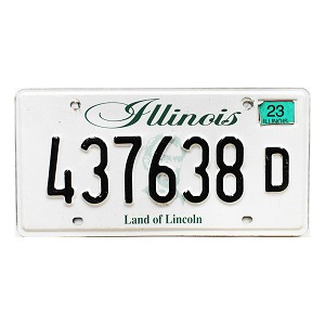 2023 Illinois Truck License Plate #437638D