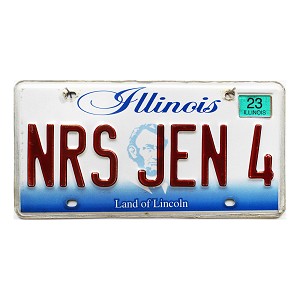 2023 Illinois Vanity License Plate #NRSJEN4