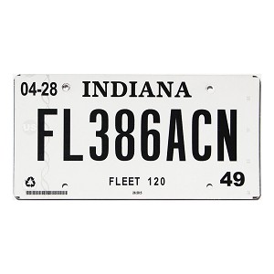 2023 Indiana Fleet License Plate #386ACN