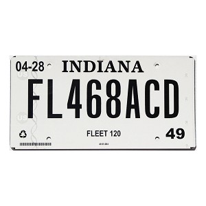 2023 Indiana Fleet License Plate #468ACD