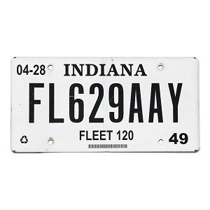 2023 Indiana Fleet License Plate #629AAY