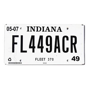 2023 Indiana Fleet License Plate #449ACR