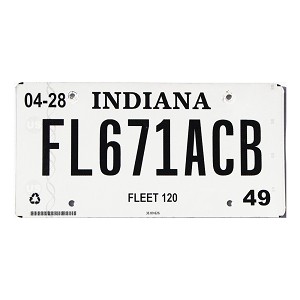2023 Indiana Fleet License Plate #671ACB