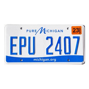 2023 Michigan License Plate #EPU2407