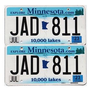 2023 Minnesota License Plates Pair #JAD811
