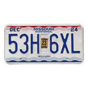 2023 Missouri Truck License Plate #53H6XL