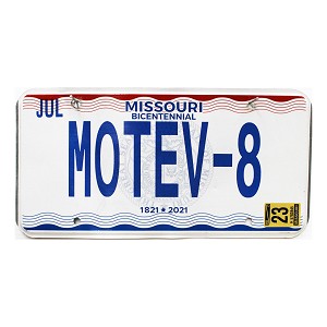 2023 Missouri Vanity License Plate #MOTEV8