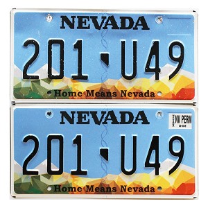2023 Nevada License Plates Pair #201U49